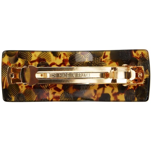 Rectangle Volume Barrette Cellulose Acetate Large Clasp Elegant Hair Accessory - Picture 4 of 4